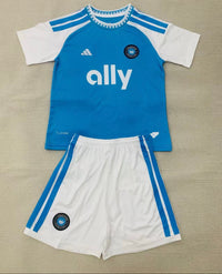Charlotte 26/27 Blue/White Home Kids Jersey Set