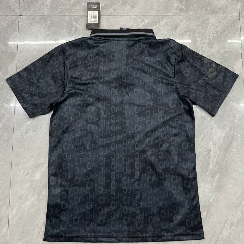 Chelsea 1990/91 Vintage Retro Black T-Shirt