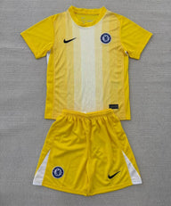 Chelsea 25/26 Yellow Goalkeeper Kids Jersey Set
