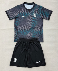 Chelsea 26/27 Black Goalkeeper Kids Jersey Set