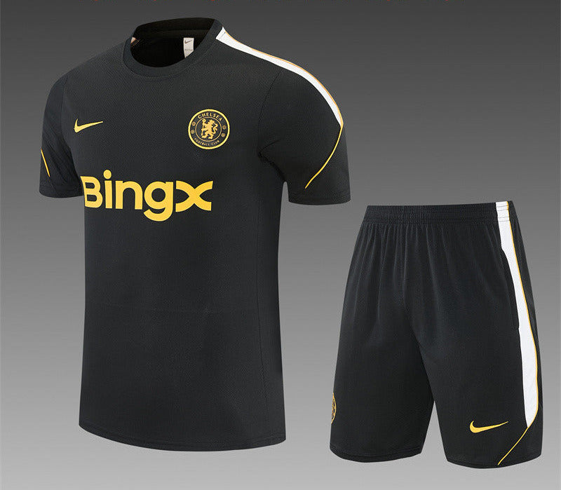 Chelsea 26/27 Black/Yellow Training Kids Jersey Set