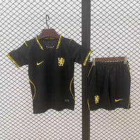 Chelsea 26/27 Black/Yellow Trim Away Kids Jersey Set