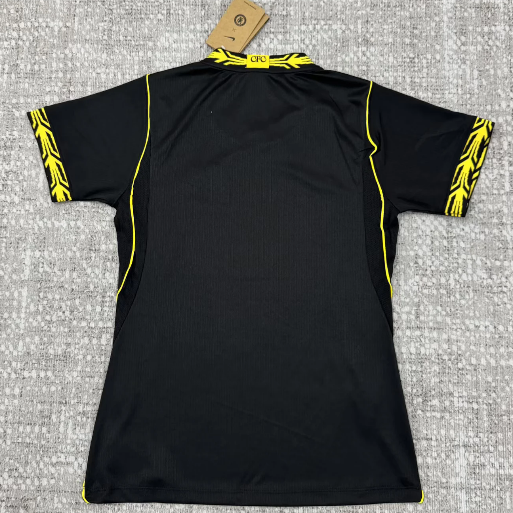 Chelsea 26/27 Black/Yellow Trim Away Women Jersey