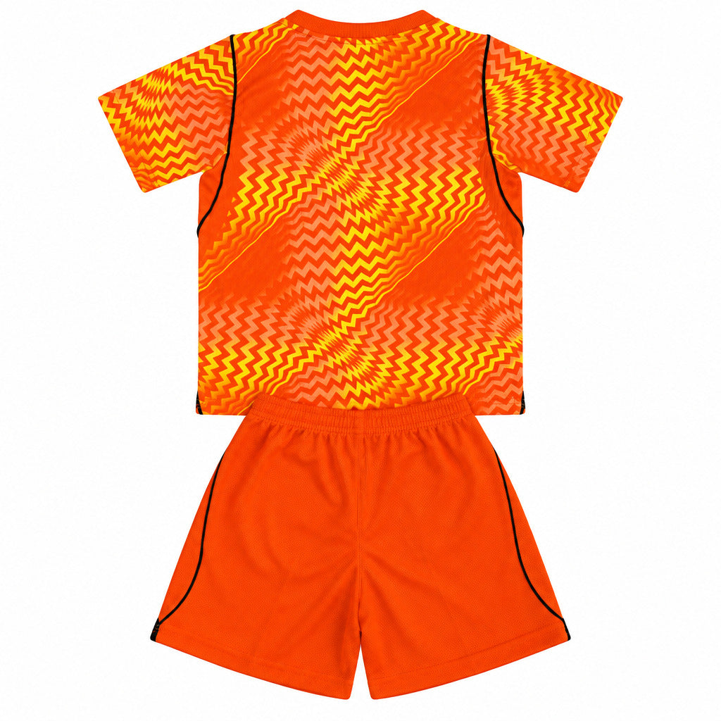 Chelsea 26/27 Orange/Yellow/Black Trim Goalkeeper Kids Jersey Set