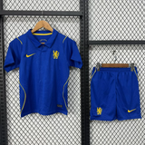 Chelsea 26/27 Royal Blue/Gold Trim Home Kids Jersey Set