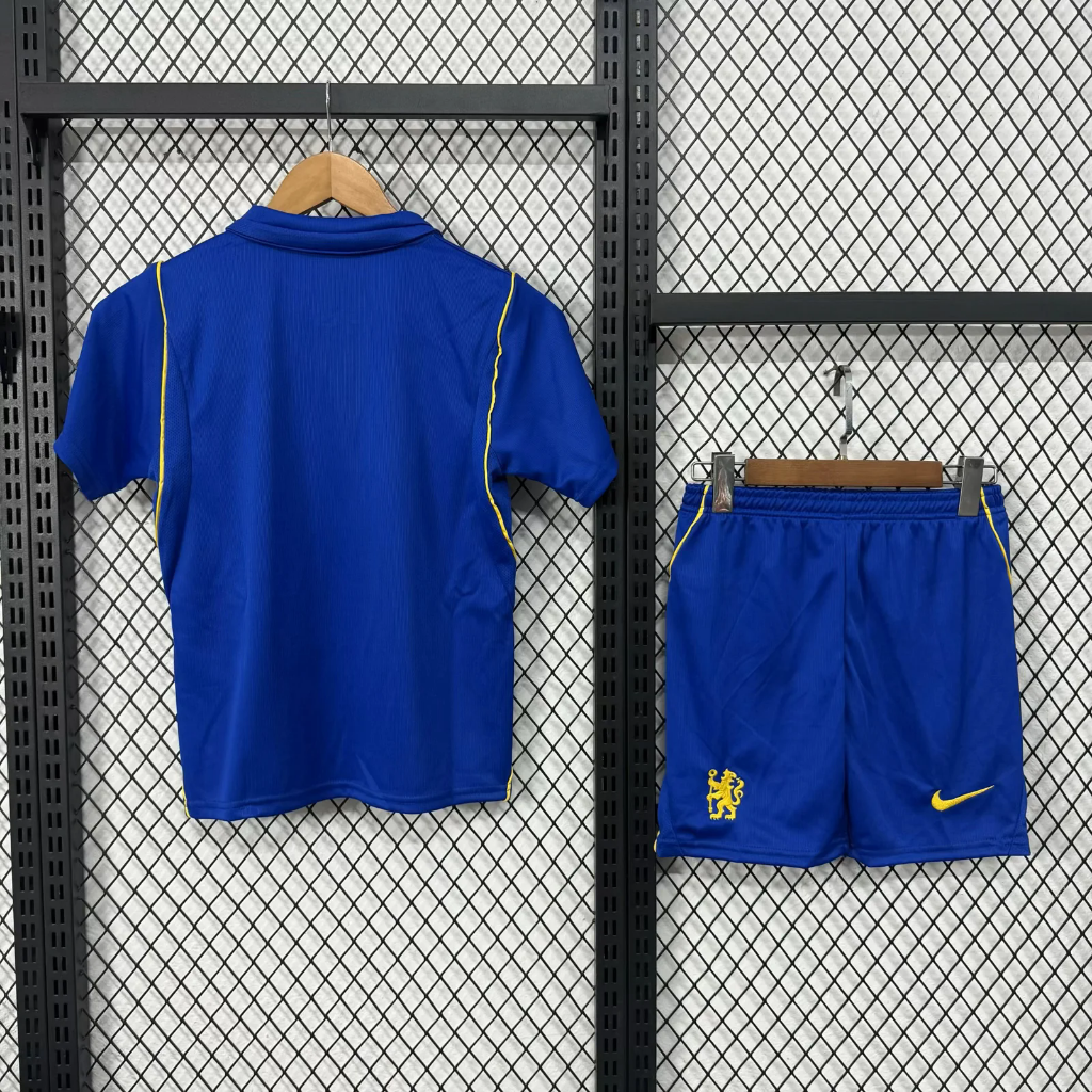 Chelsea 26/27 Royal Blue/Gold Trim Home Kids Jersey Set