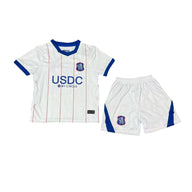 Chelsea 26/27 White/Red Vertical Stripes 3rd Kids Jersey Set