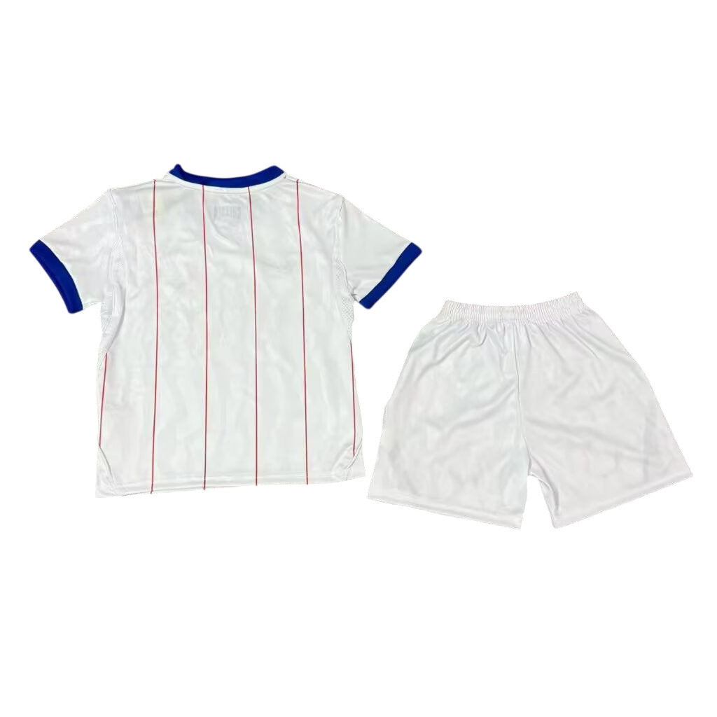 Chelsea 26/27 White/Red Vertical Stripes 3rd Kids Jersey Set