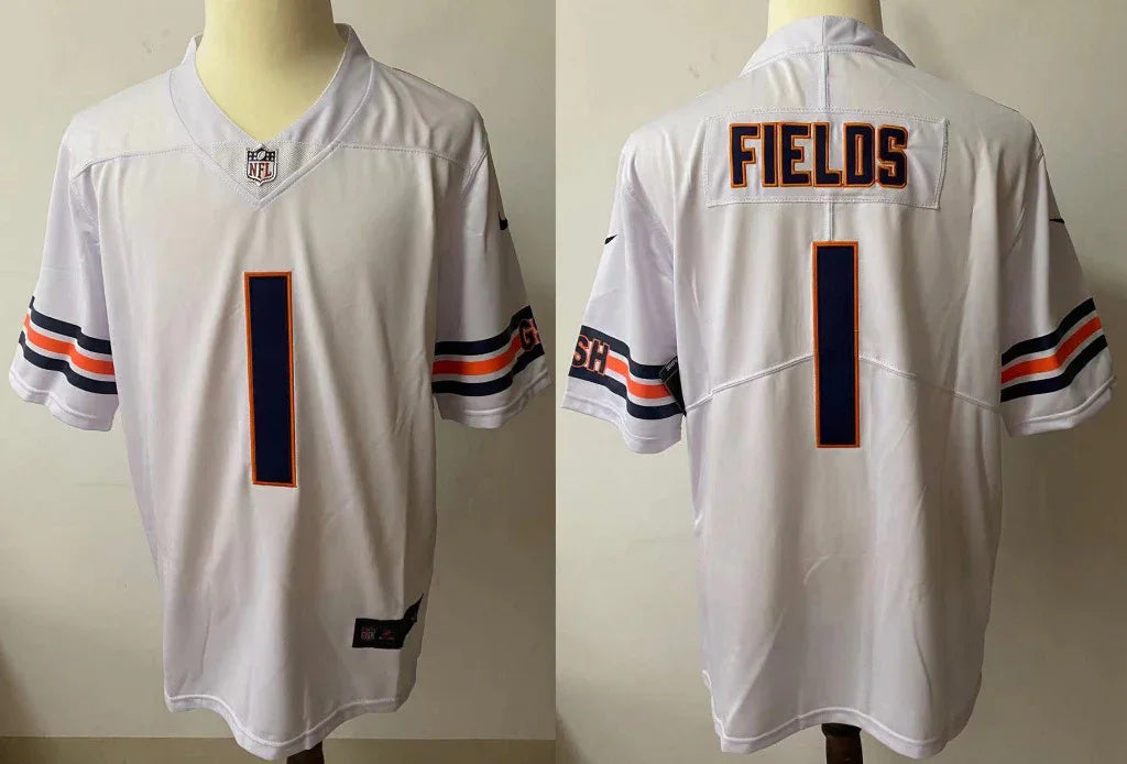 Chicago Bears 25/26 Fields #1 White NFL Jersey