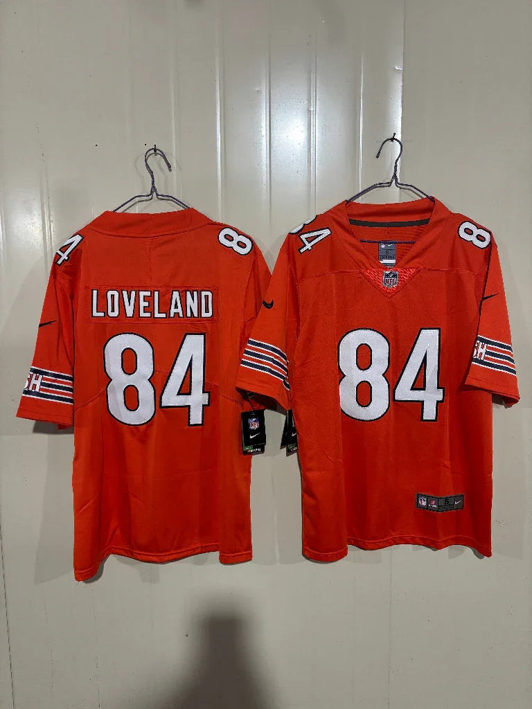 Chicago Bears 25/26 Loveland #84 Orange NFL Jersey