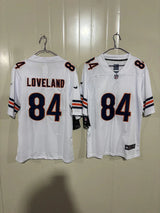Chicago Bears 25/26 Loveland #84 White NFL Jersey