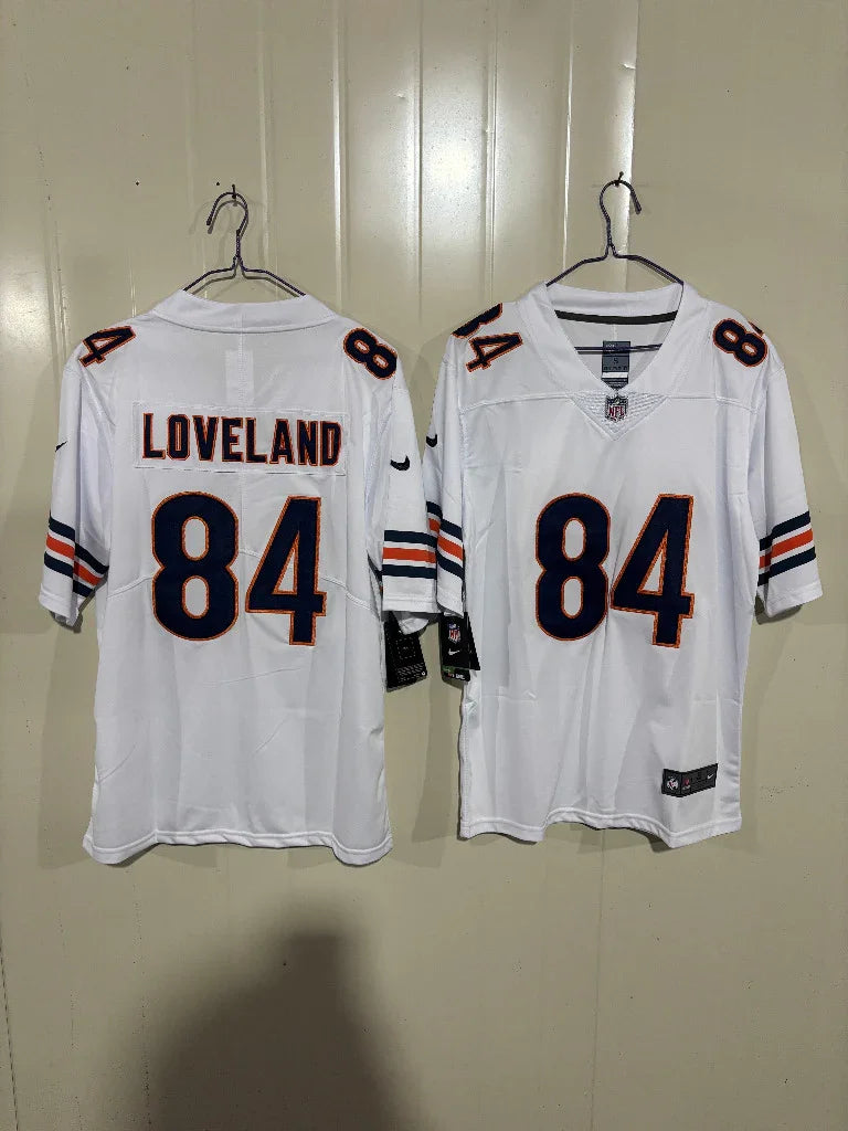 Chicago Bears 25/26 Loveland #84 White NFL Jersey