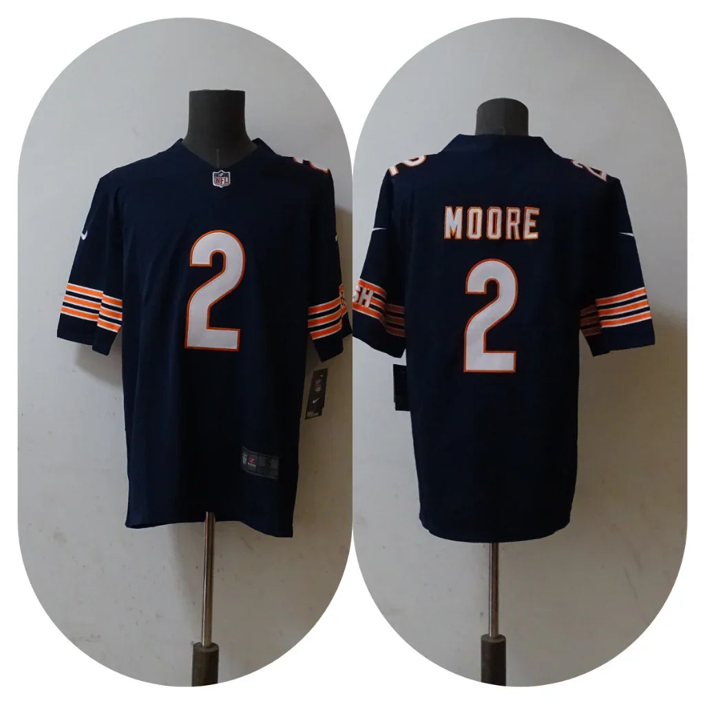 Chicago Bears 25/26 Moore #2 Navy NFL Jersey