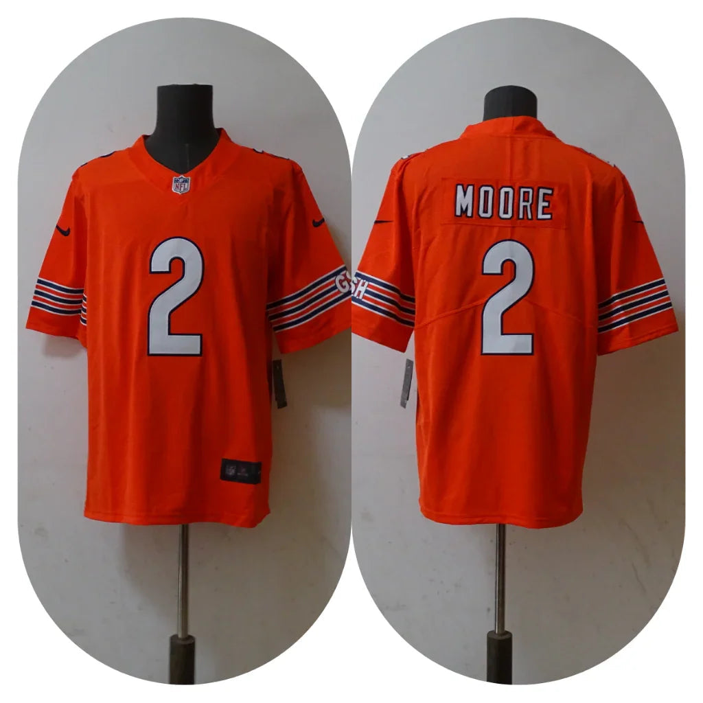 Chicago Bears 25/26 Moore #2 Orange NFL Jersey