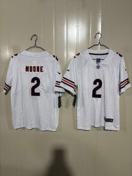 Chicago Bears 25/26 Moore #2 White Game Kids Jersey