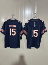 Chicago Bears 25/26 Odunze #15 Navy Game Kids Jersey