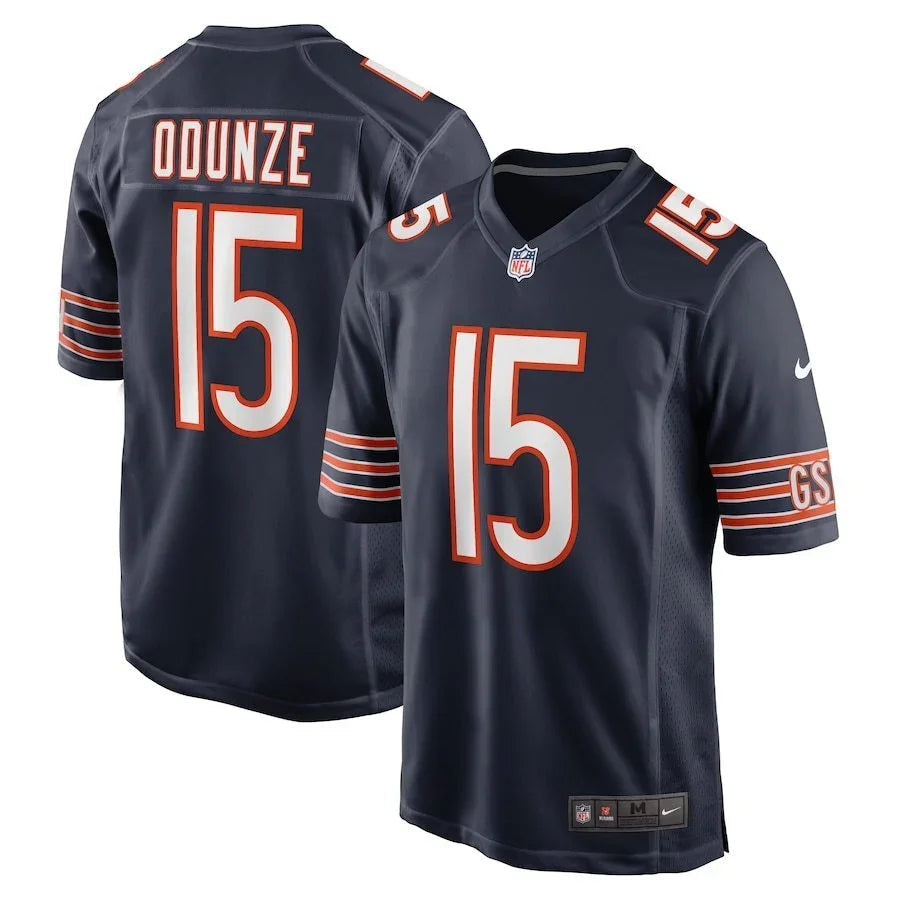 Chicago Bears 25/26 Odunze #15 Navy NFL Jersey