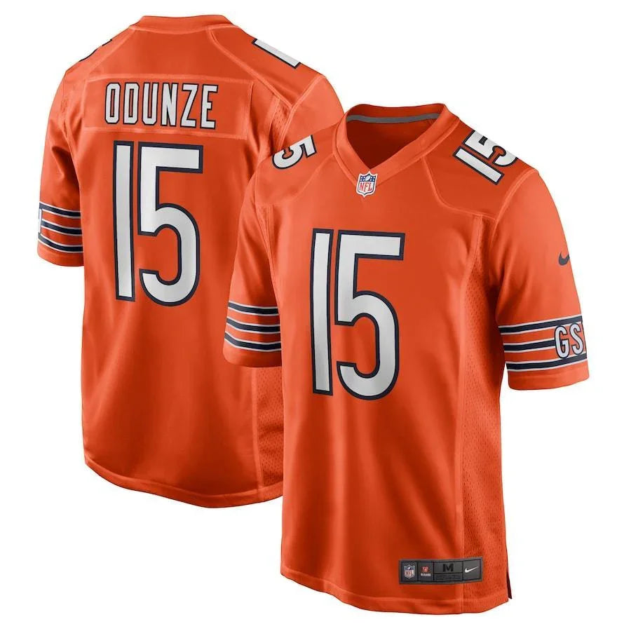Chicago Bears 25/26 Odunze #15 Orange NFL Jersey