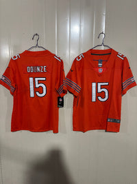 Chicago Bears 25/26 Odunze #15 Red Game Kids Jersey
