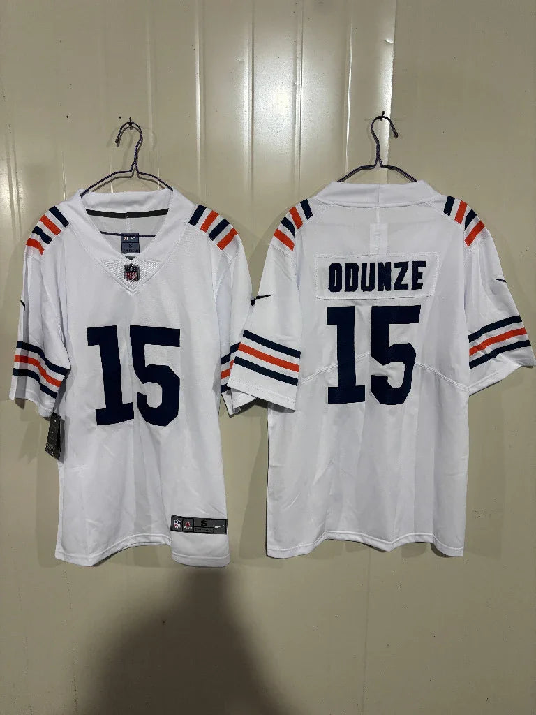 Chicago Bears 25/26 Odunze #15 White NFL Jersey