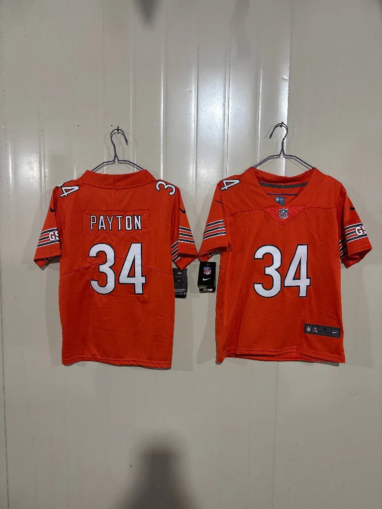 Chicago Bears 25/26 Payton #34 Red Game Kids Jersey