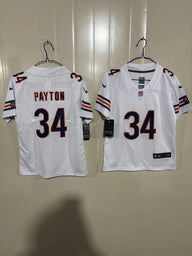 Chicago Bears 25/26 Payton #34 White Game Kids Jersey