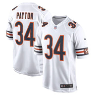 Chicago Bears 25/26 Payton #34 White/Red NFL Jersey