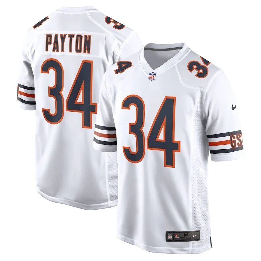 Chicago Bears 25/26 Payton #34 White/Red NFL Jersey