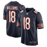 Chicago Bears 25/26 Williams #18 Navy NFL Jersey