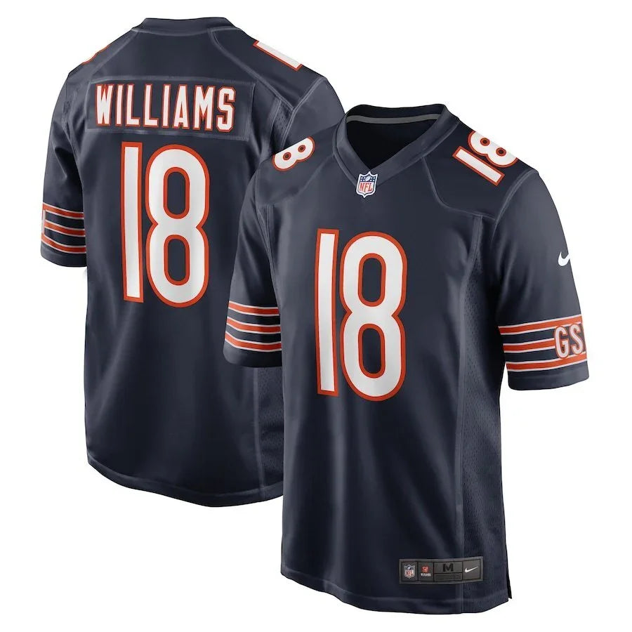 Chicago Bears 25/26 Williams #18 Navy NFL Jersey