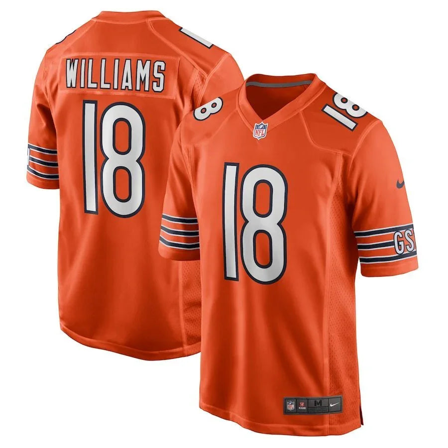 Chicago Bears 25/26 Williams #18 Orange NFL Jersey