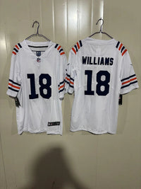 Chicago Bears 25/26 Williams #18 White NFL Jersey