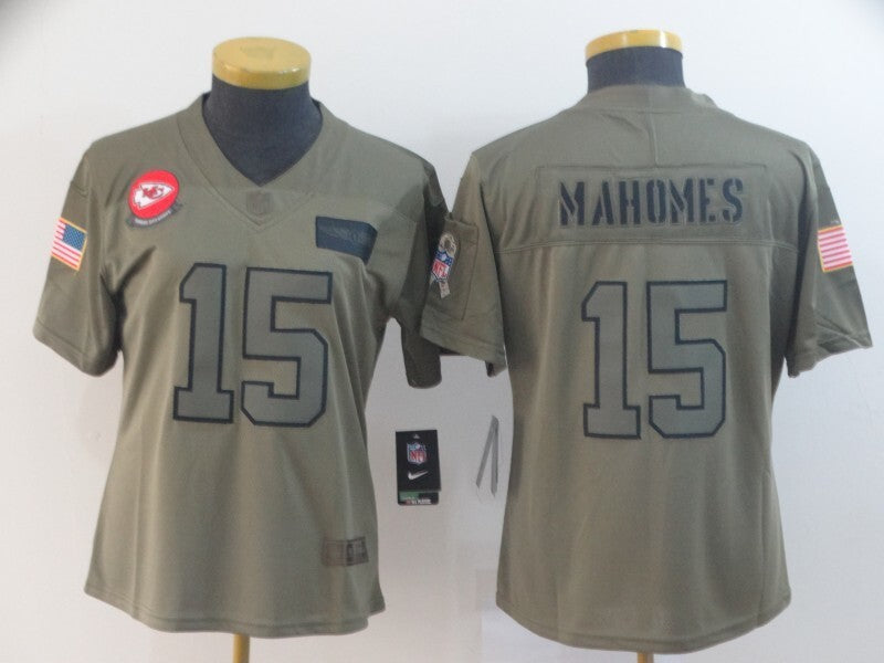Chiefs 2021/22 Mahomes #15 Olive Women NFL Jersey