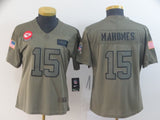 Chiefs 2021/22 Mahomes #15 Olive Women NFL Jersey