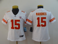 Chiefs 2021/22 Mahomes #15 White/Red/Yellow Women NFL Jersey