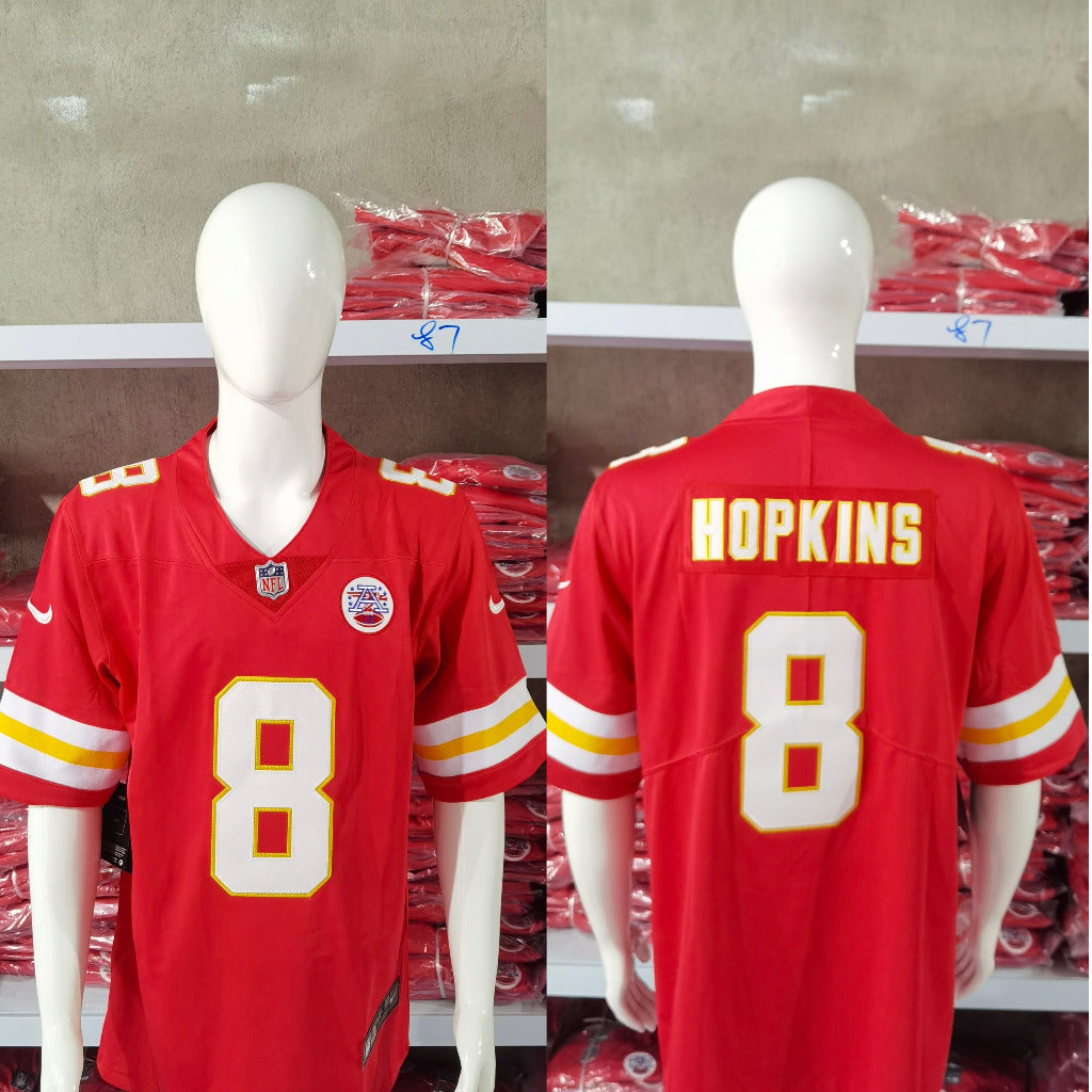 Chiefs 2023/24 Hopkins #8 Red/White NFL Game Jersey