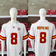 Chiefs 2023/24 Hopkins #8 White/Red NFL Game Jersey