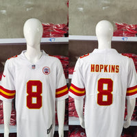 Chiefs 2023/24 Hopkins #8 White/Red NFL Game Jersey