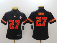 Chiefs 2023/24 Hunt #27 Black/Orange Women NFL Jersey