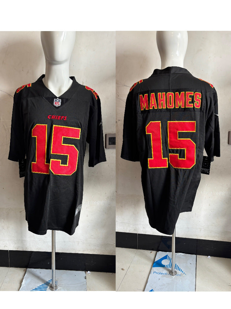 Chiefs 2023/24 Mahomes #15 Black NFL Game Jersey