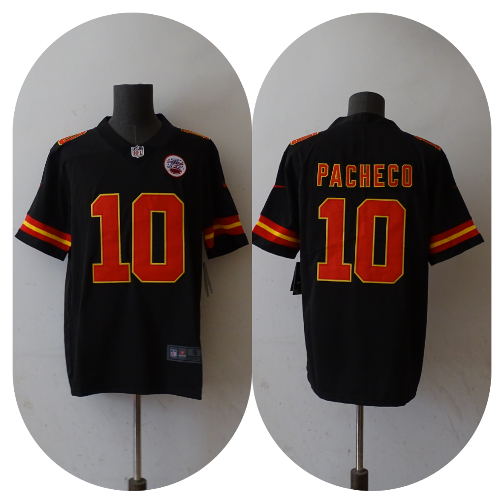 Chiefs 2023/24 Pacheco #10 Black/Red NFL Game Jersey