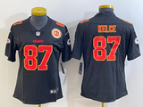Chiefs 25/26 Kelce #87 Black/Red/Yellow Women NFL Jersey