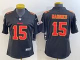 Chiefs 25/26 Mahomes #15 Black/Red/Yellow Women NFL Jersey