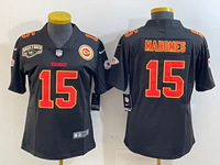 Chiefs 25/26 Mahomes #15 Black/Red/Yellow Women NFL Jersey