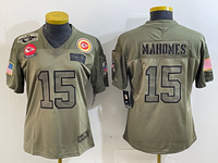 Chiefs 25/26 Mahomes #15 Olive Women NFL Jersey