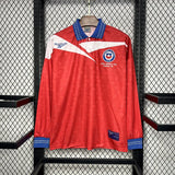 Chile 1998 Retro Red/White/Blue Home Long Sleeve Jersey