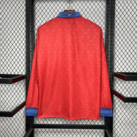 Chile 1998 Retro Red/White/Blue Home Long Sleeve Jersey