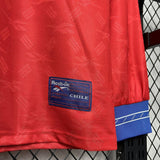 Chile 1998 Retro Red/White/Blue Home Long Sleeve Jersey
