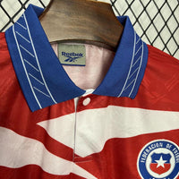 Chile 1998 Retro Red/White/Blue Home Long Sleeve Jersey