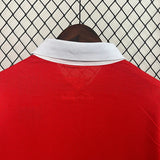 Chile 2015/16 Retro Red/White Collar Blue Trim Jersey